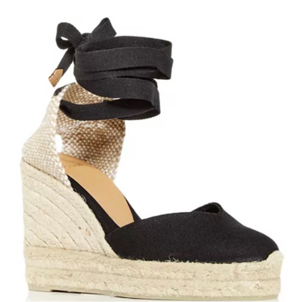 Castaner black carina wedge size 36